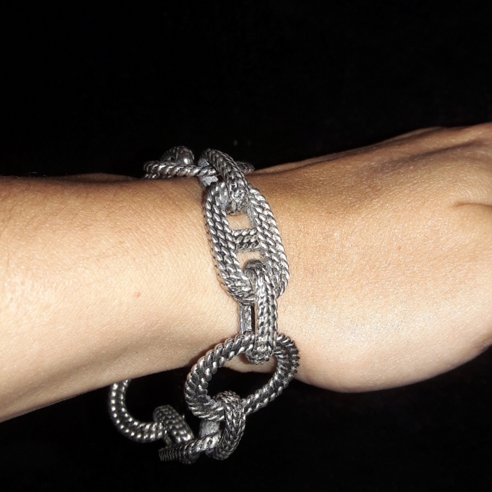 Fab Silver "Rope" Bracelet - Picture 3 of 5